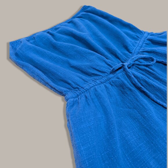 Aerie Royal Blue Gauzy Strapless Jumpsuit with Pockets - Medium - Picture 6 of 10